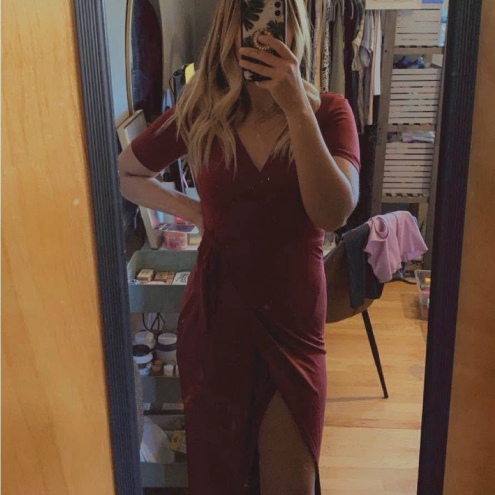 Forever 21 Deep Red Midi Dress